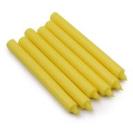 Bulk Solid Colour Dinner Candles - Rustic Lemon