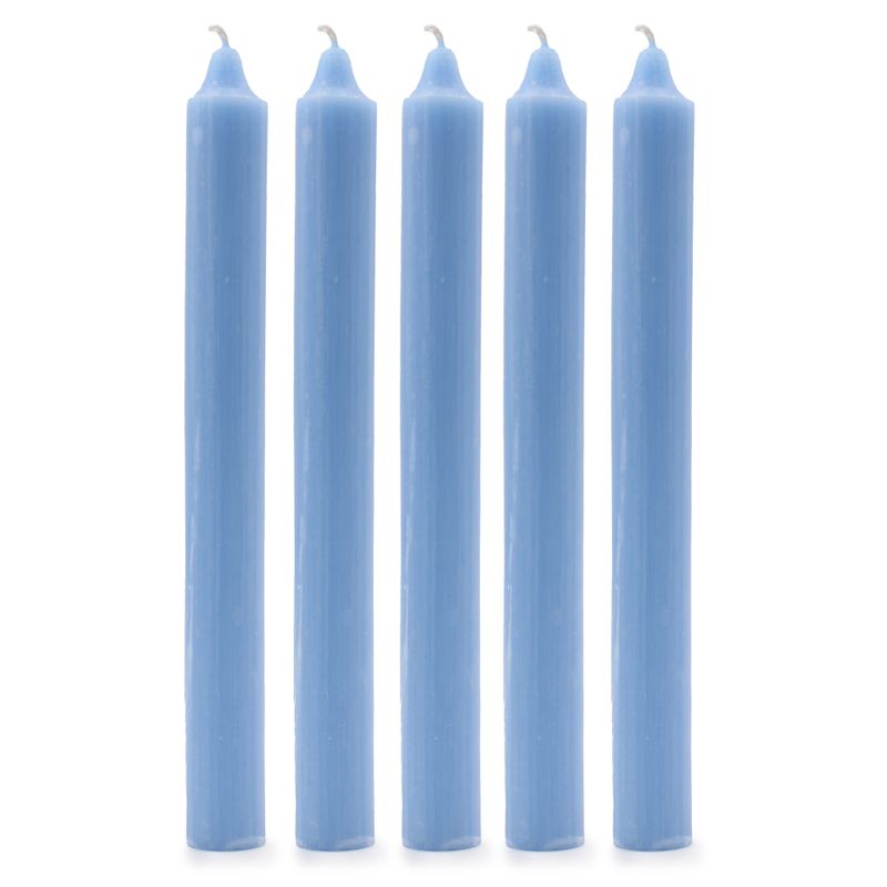 Bulk Solid Colour Dinner Candles - Rustic Sea Blue
