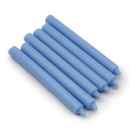 Bulk Solid Colour Dinner Candles - Rustic Sea Blue