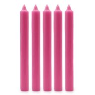 Bulk Solid Colour Dinner Candles - Rustic Deep Pink