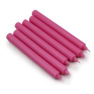 Bulk Solid Colour Dinner Candles - Rustic Deep Pink