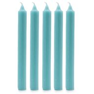 Bulk Solid Colour Dinner Candles - Rustic Aqua
