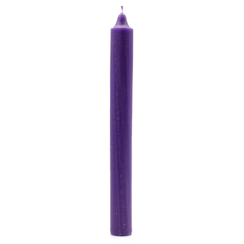 Bulk Solid Colour Dinner Candles - Rustic Purple