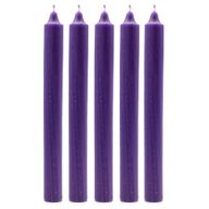 Bulk Solid Colour Dinner Candles - Rustic Purple