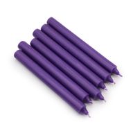 Bulk Solid Colour Dinner Candles - Rustic Purple