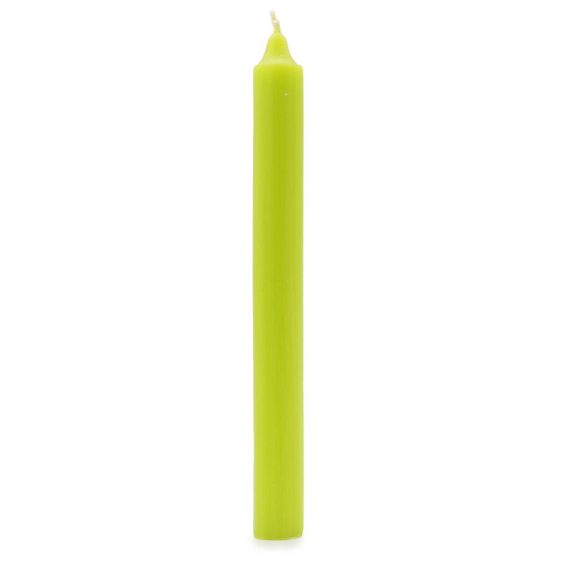 Bulk Solid Colour Dinner Candles - Rustic Lime Green