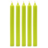 Bulk Solid Colour Dinner Candles - Rustic Lime Green