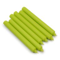 Bulk Solid Colour Dinner Candles - Rustic Lime Green