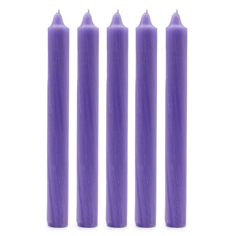 Bulk Solid Colour Dinner Candles - Rustic Lilac