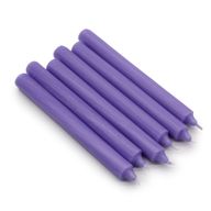 Bulk Solid Colour Dinner Candles - Rustic Lilac