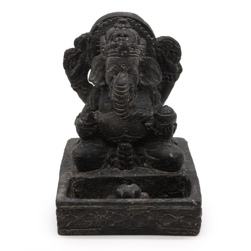 Ganesh Fengshui Incense Burner - Black Antique