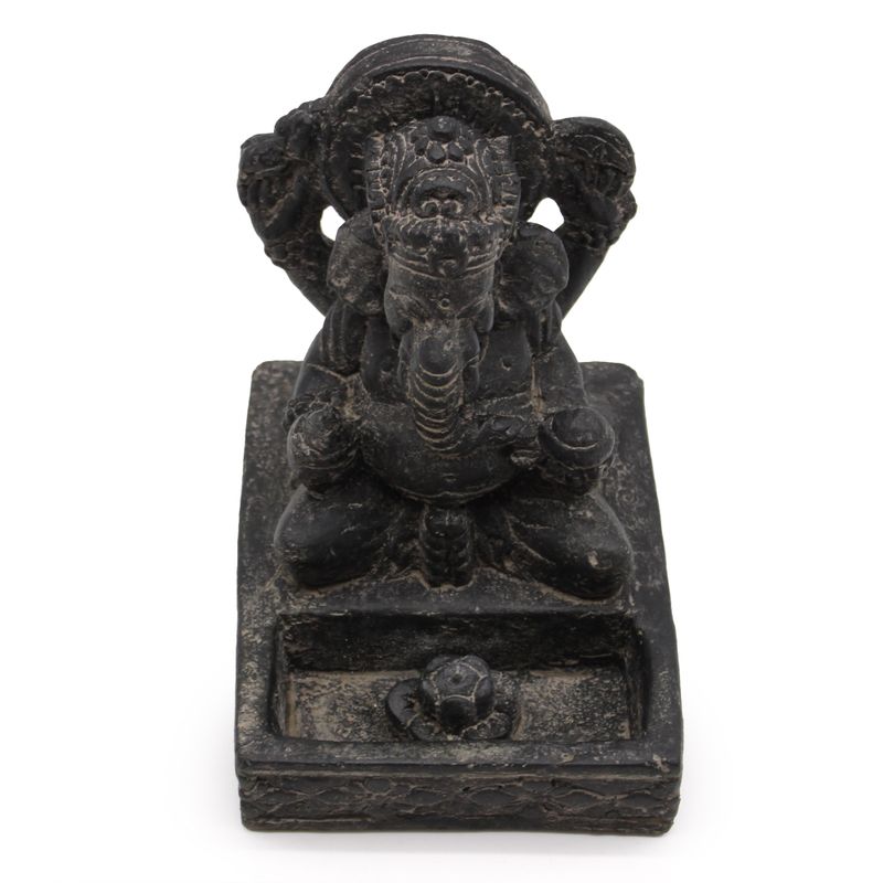 Ganesh Fengshui Incense Burner - Black Antique