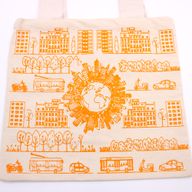 Big Cotton Shopping Bag - 38x42cm - City Life - 10oz