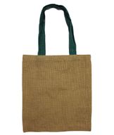 Large Jute Tote Bag - 5 assorted colour handles