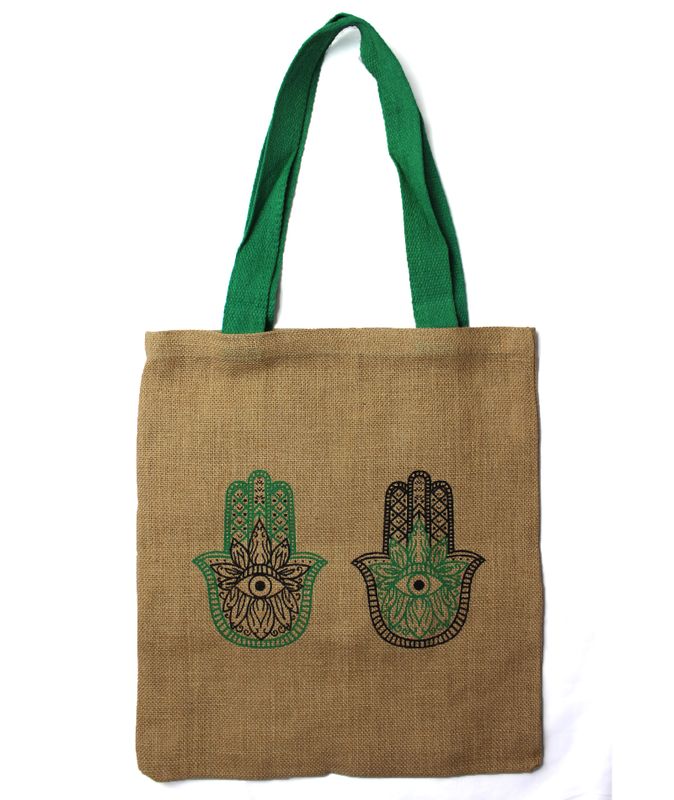 Large Jute Tote Bag - 3 assorted designs