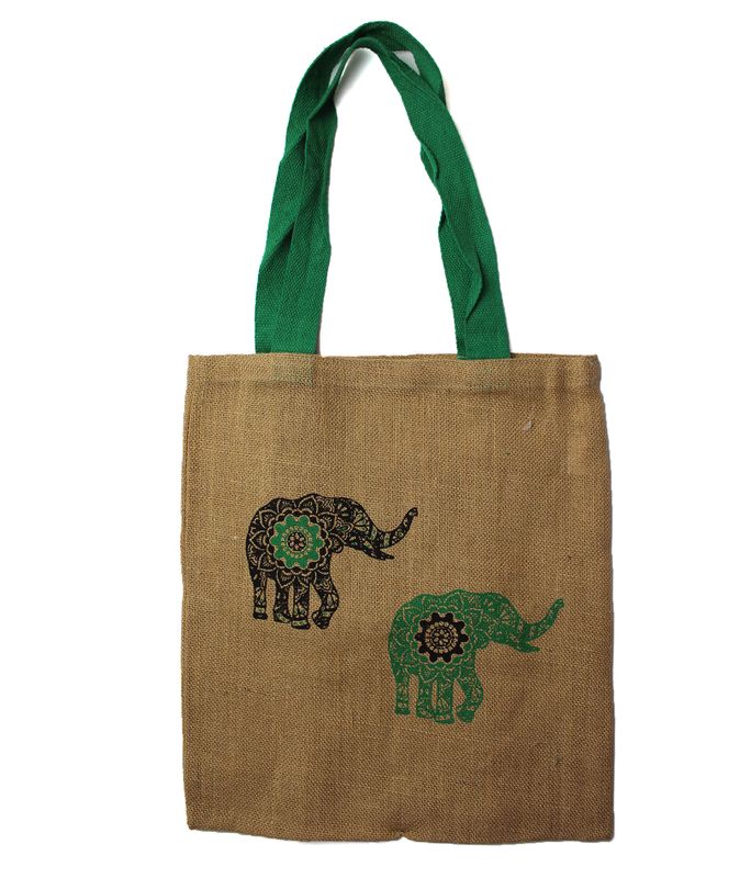 Large Jute Tote Bag - 3 assorted designs