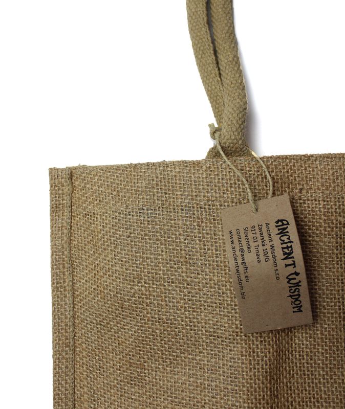 Large Jute Shopping Bag with Bottle holders