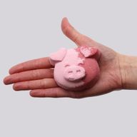 Pig Bathbomb 70g - Vanilla Cupcake