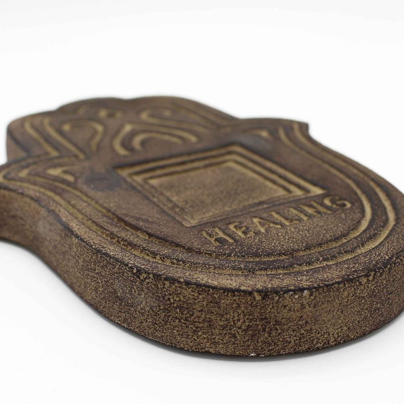 Healing Incense Plate - Black Lava-Stone
