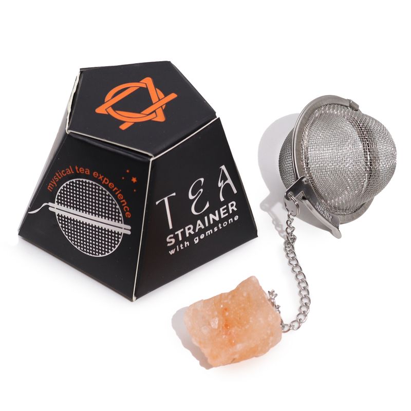 Raw Crystal Gemstone Tea Strainer - Carnelian