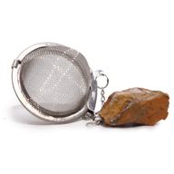 Raw Crystal Gemstone Tea Strainer - Gold Tiger's Eye