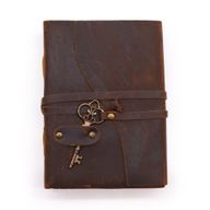 Oiled Leather & Key - 200 pages Deckle-edged - 13x18cm