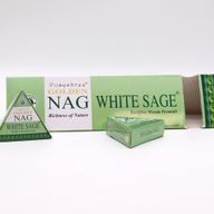 42g Jumbo Golden Nag - White Sage Back Flow Incense Cones