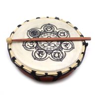 Chakra Shamanic Drum with 1x Stick - 25cm