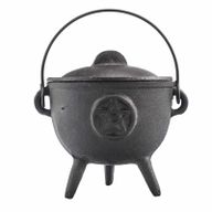 Cast Iron Cauldron with Pentagram 11x13cm