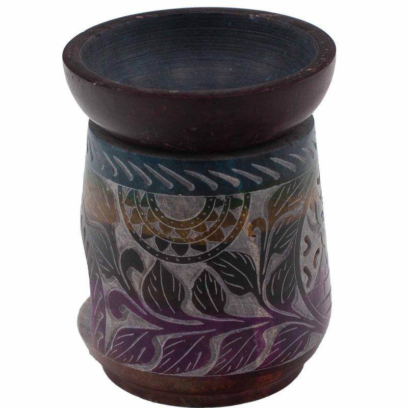 Large Soapstone Oil Burner 13cm - Elephant - Five Colours