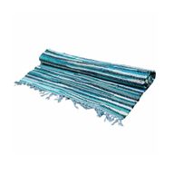 Small Aqua Blues Rag Rug - 50x90cm