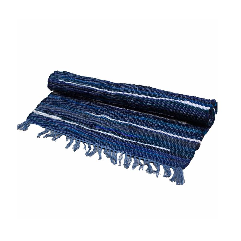 Small Charcoal Greys Rag Rug - 50x90cm