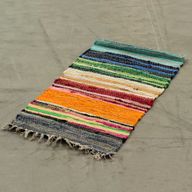 Large Rag Rug - Rainbow Colours - 150x90cm