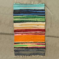 Large Rag Rug - Rainbow Colours - 150x90cm