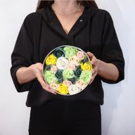 Round Box - Spring Celebrations - Yellow & Greens
