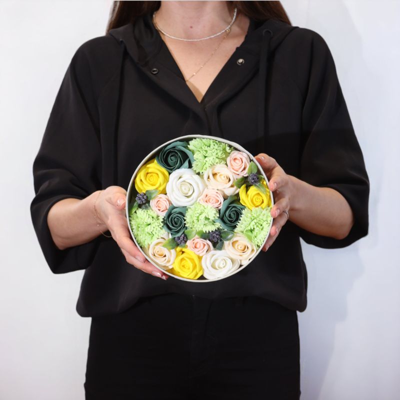 Round Box - Spring Celebrations - Yellow & Greens