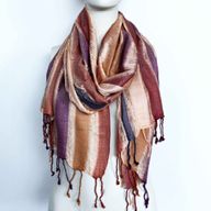 Lrg Indian Boho Scarves - 75x180cm - Random Greens