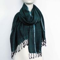 Lrg Indian Boho Scarves - 75x180cm - Random Colours with Gold Thread