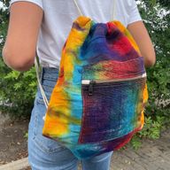 Tie-Dye Hemp String Bag