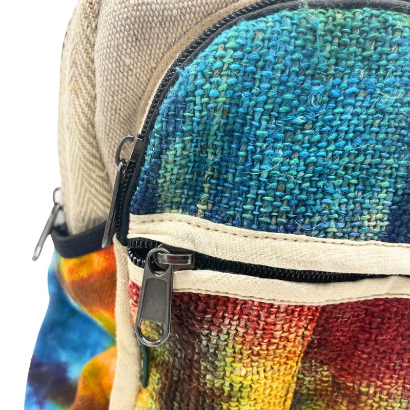 Tie-Dye Hemp Medium Backpack No Print