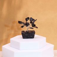 Mini Gemstone Trees On Orgonite Base - Black Agate (15 stones)