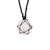 Laced Gemstone Hexagon Pendant - White Howlite