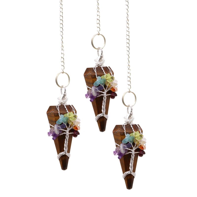 Magic Pendulum - Seven Chakra - Tiger Eye