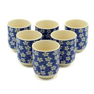 Herbal Tea Cups - Blue Daisies