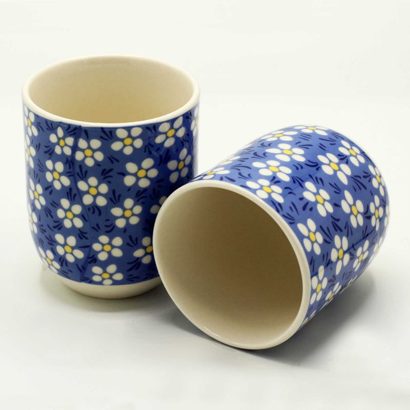 Herbal Tea Cups - Blue Daisies