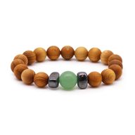 Cedarwood Sacral Chakra Bangle with Carnelian