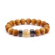 Cedarwood Solar Plexus Chakra Bangle with Citrine