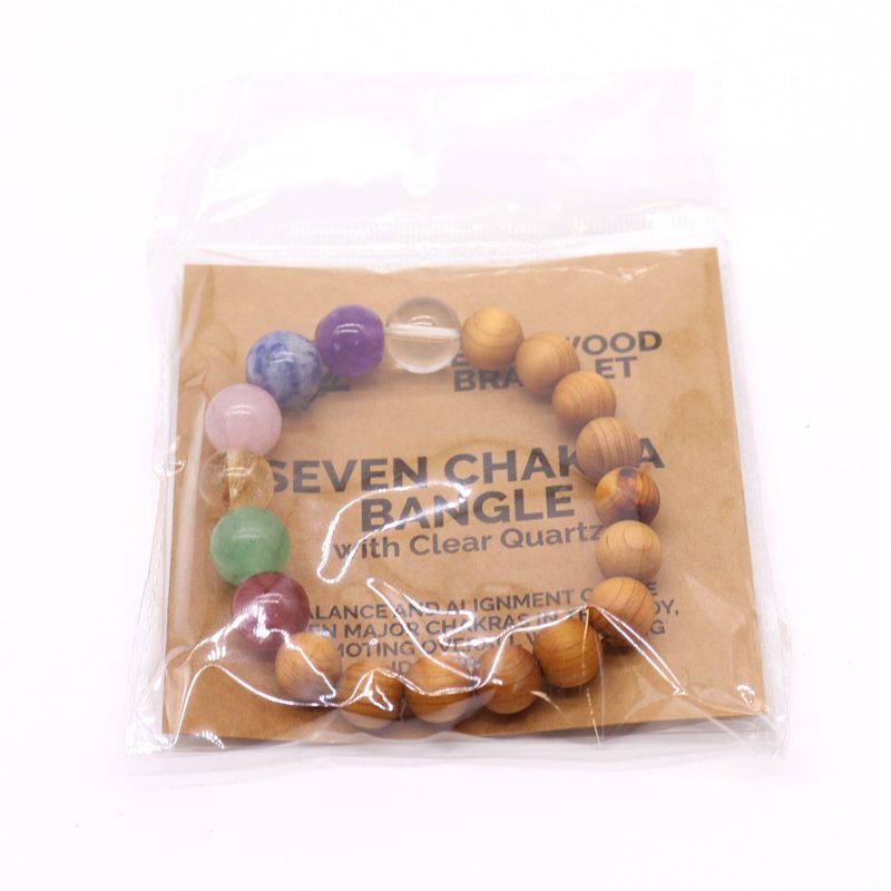 Cedarwood & Seven Chakra Bangle