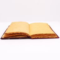Hefty Red Tan Book - Zinc Hamsa Decor - 200 Deckle Edges Pages - 26x18cm