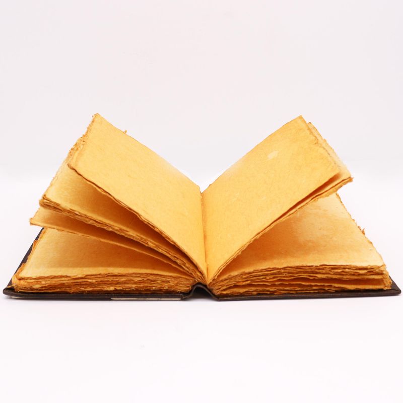 Hefty Brown Tan Book - Zinc Rose Decor - 200 Deckle Edges Pages - 26x18cm